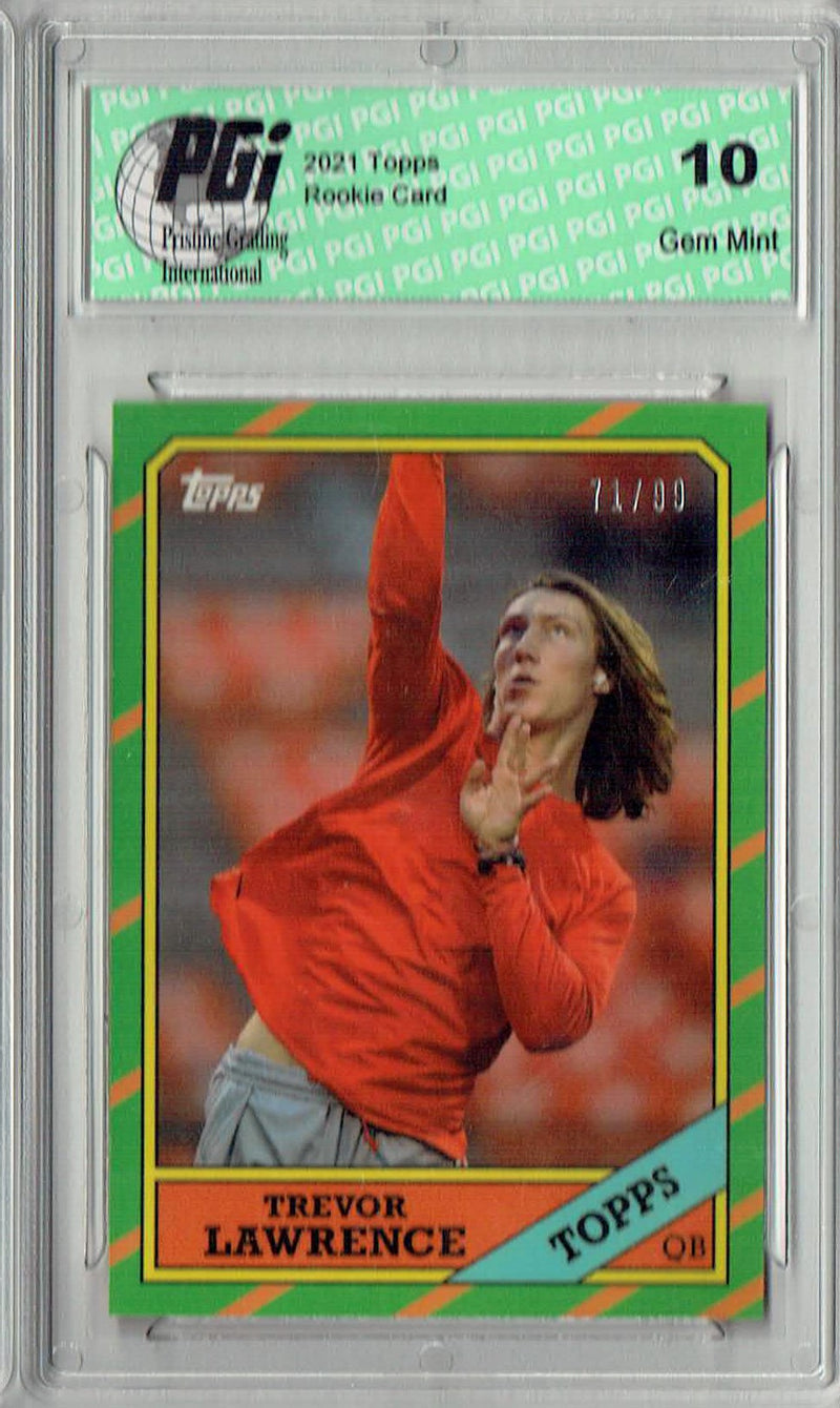 Trevor Lawrence 2021 Topps X #25 SP #71/199 Rookie Card PGI 10