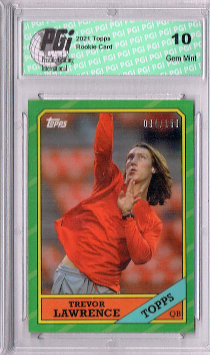 Trevor Lawrence 2021 Topps X #25 SP #94/150 Rookie Card PGI 10