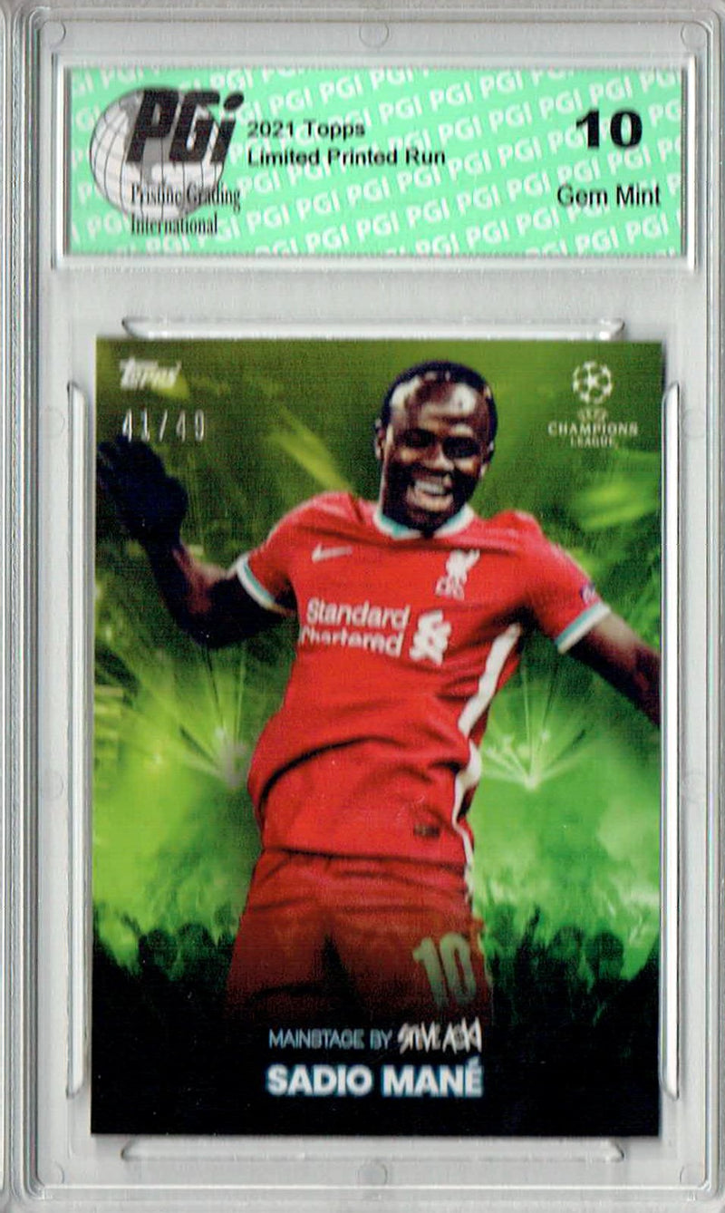Sadio Mane 2021 Topps #NNO Aoki Set SP #41/49 Rare Trading Card PGI 10