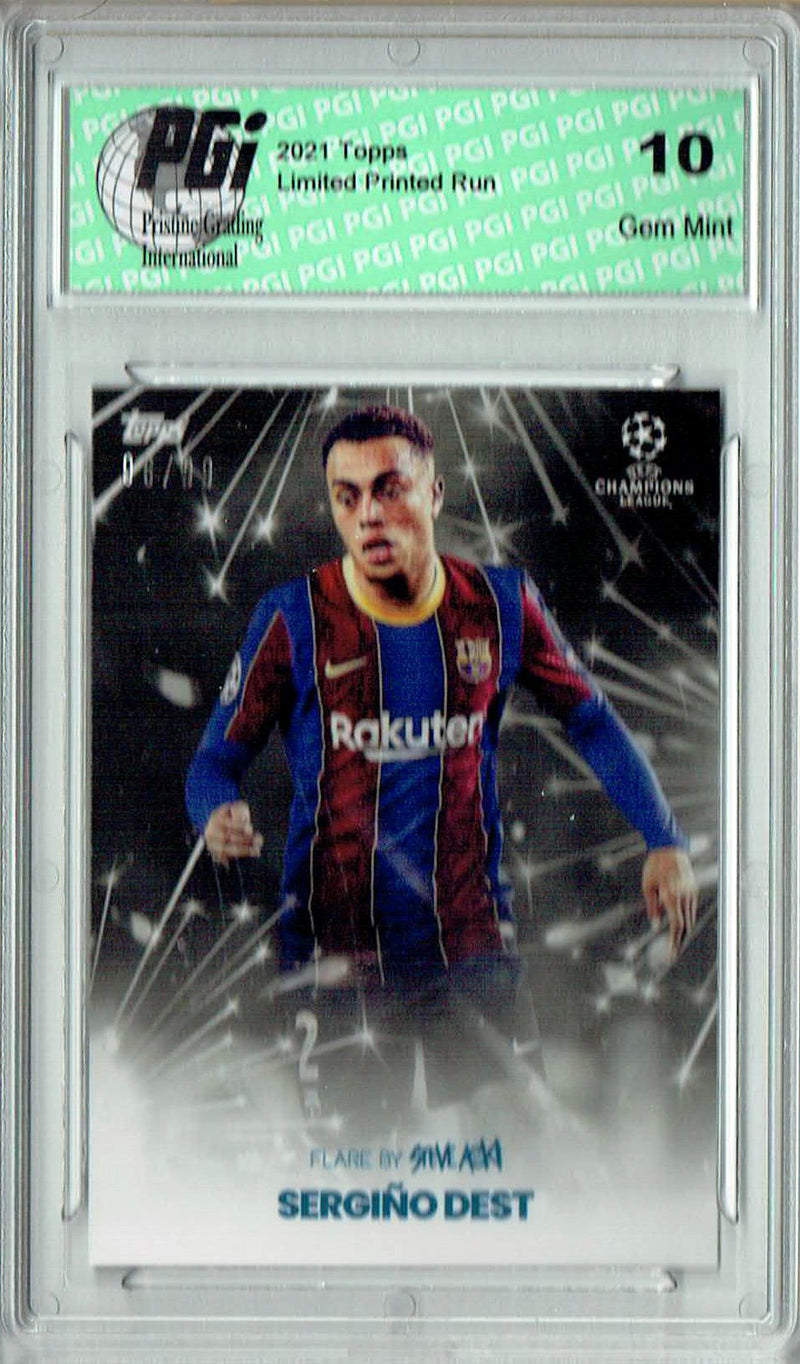 Sergino Dest 2021 Topps #NNO Aoki Set SP #96/99 Rookie Card PGI 10