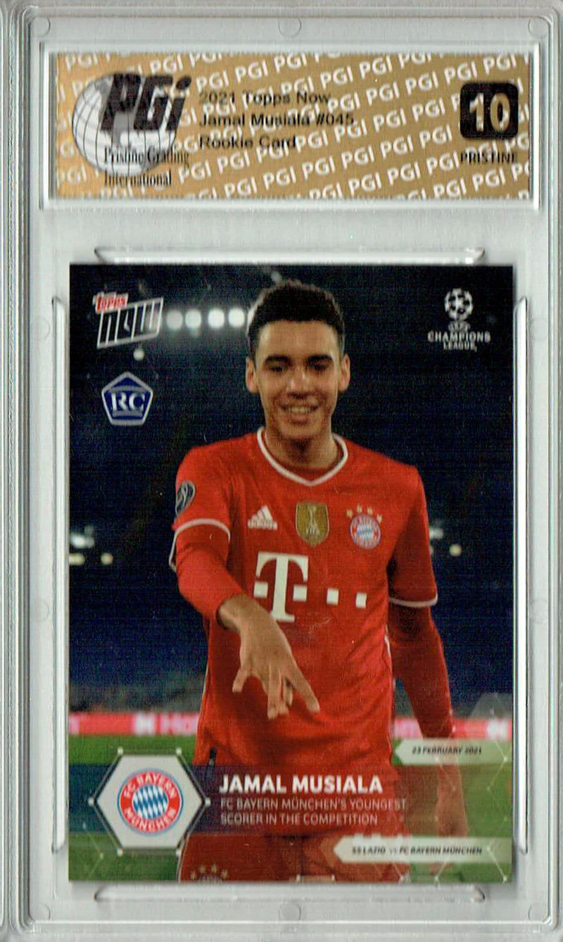 Jamal Musiala 2021 Topps Now #45 PRISTINE Rookie Card PGI 10