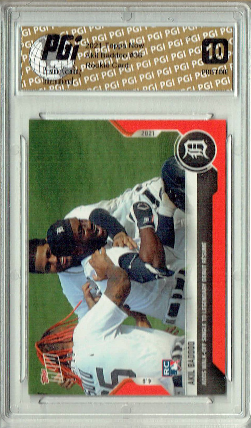 Akil Baddoo 2021 Topps Now #36 Pristine #10/10 Rookie Card PGI 10