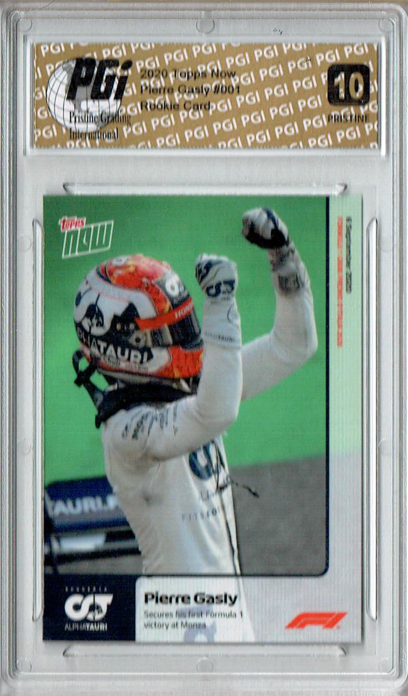Pierre Gasly 2020 Topps Now #1 PRISTINE Rookie Card PGI 10