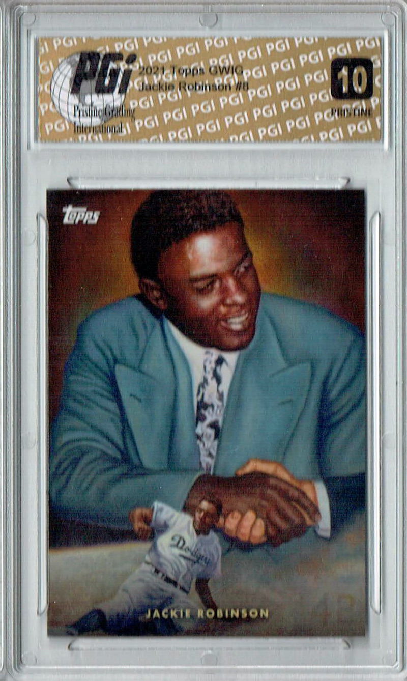 Jackie Robinson 2021 Topps GWIG #8 PRISTINE Rare Trading Card PGI 10