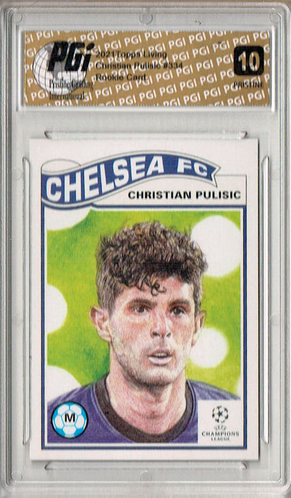 Christian Pulisic 2021 Topps  Living #334 PRISTINE Rare Trading Card PGI 10