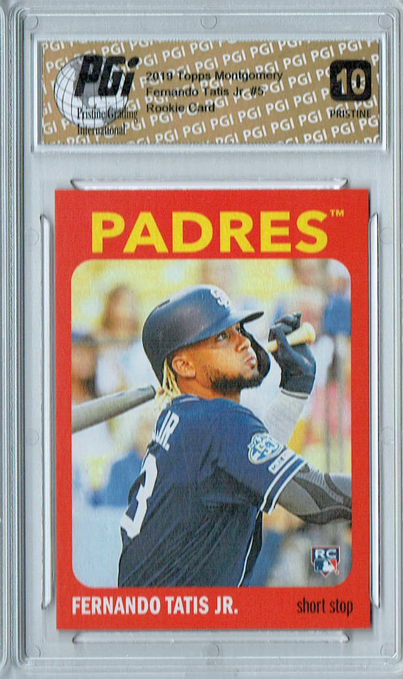 Fernando Tatis Jr. 2019 Topps 582 Montgomery #5 PRISTINE Rookie Card PGI 10