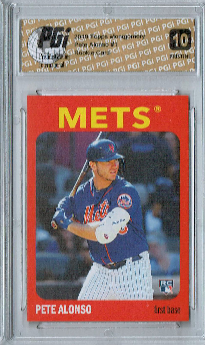 Pete Alonso 2019 Topps 582 Montgomery #1 PRISTINE Rookie Card PGI 10