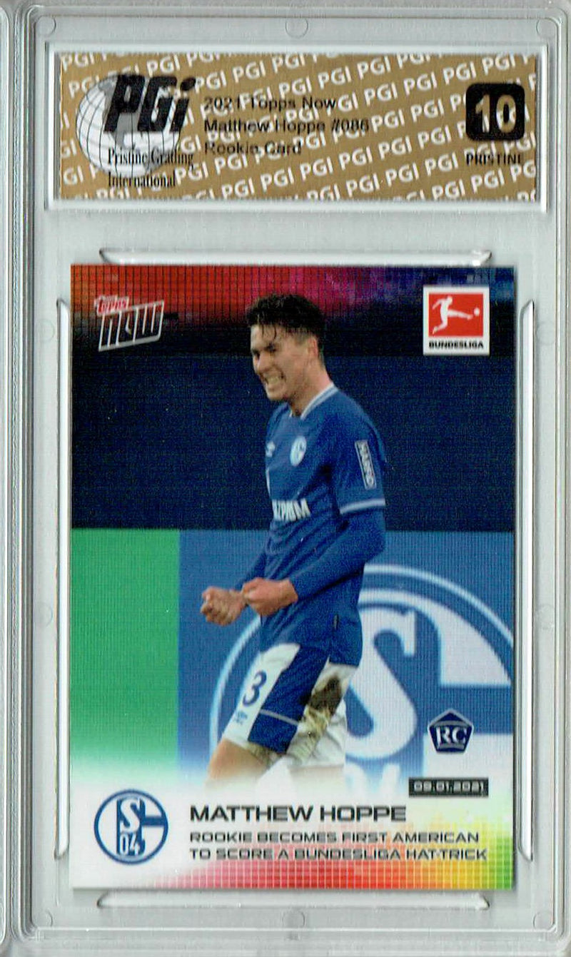 Matthew Hoppe 2021 Topps Now #86 PRISTINE Rookie Card PGI 10