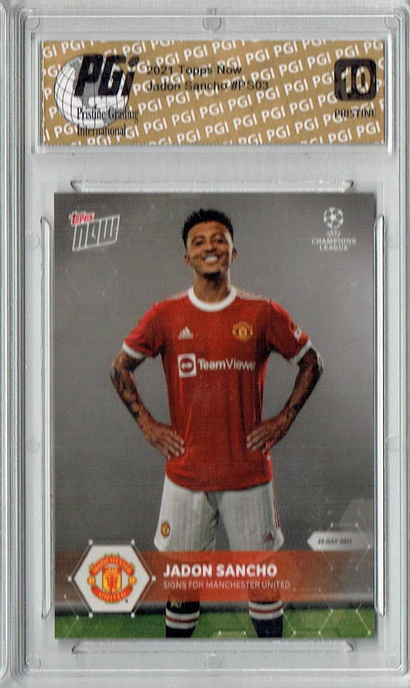 Jadon Sancho 2021 Topps Now #PS03 PRISTINE Rare Trading Card PGI 10