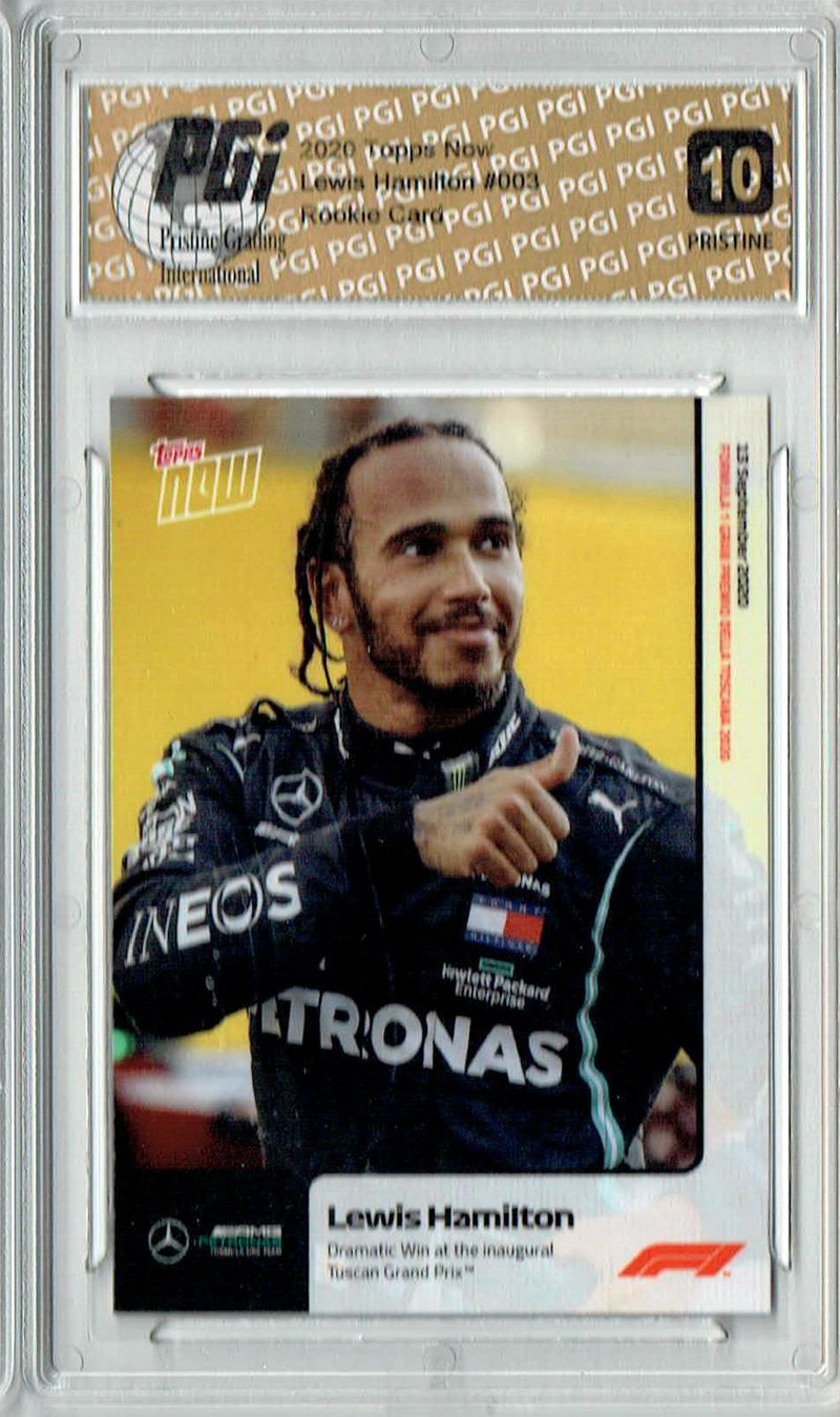 Lewis Hamilton 2020 Topps Now #3 PRISTINE Rookie Card PGI 10