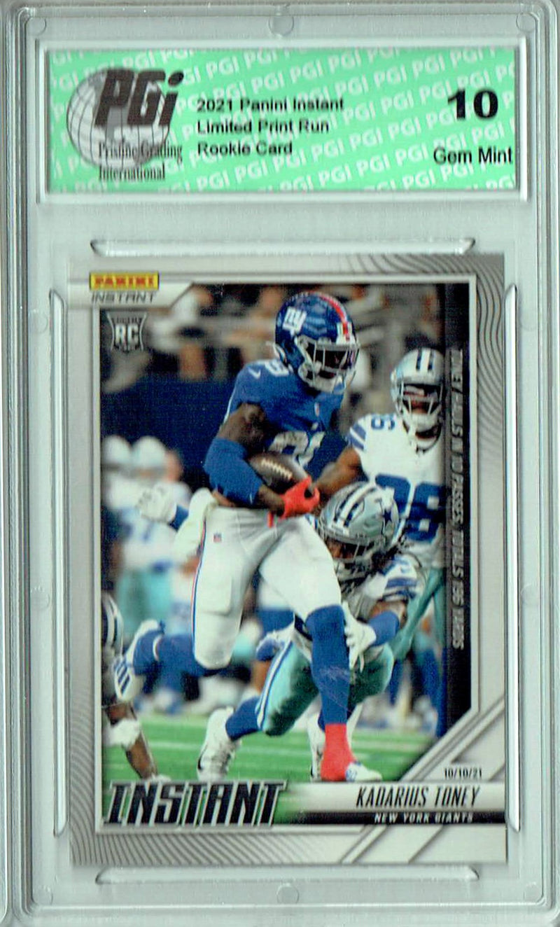 Kadarius Toney 2021 Panini Instant #62 Only 186 Made Rookie Card PGI 10