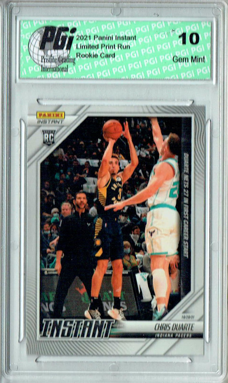 Chris Duarte 2021 Panini Instant #4 Low Print Run 268 Made Rookie Card PGI 10