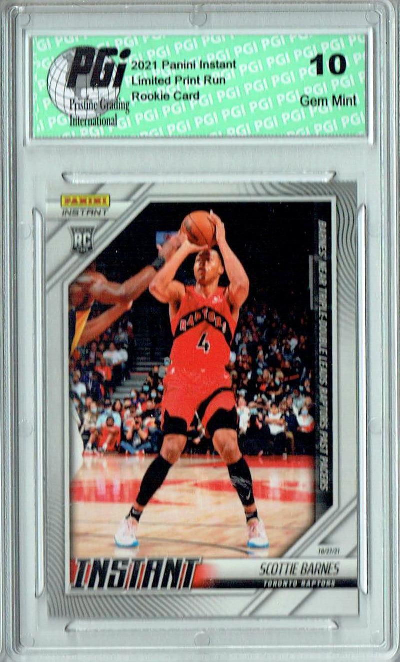 Scottie Barnes 2021 Panini Instant #13 Low Print Run 443 Made Rookie Card PGI 10
