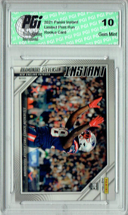 Rhamondre Stevenson 2021 Panini Instant #69 Only 190 Made! Rookie Card PGI 10