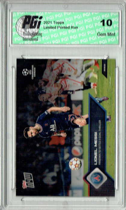 Lionel Messi 2021 Topps Now #47 - Only 2,354 Made Rare Trading Card PGI 10