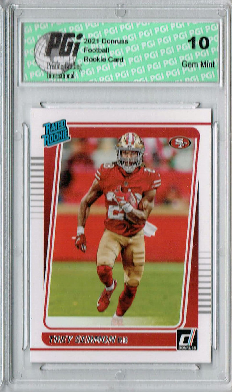 Trey Sermon 2021 Donruss Football #279 Gem Mint Rookie Card PGI 10