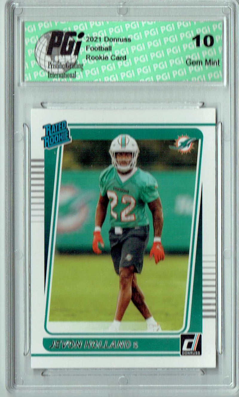 Jevon Holland 2021 Donruss Football #348 Gem Mint Rookie Card PGI 10
