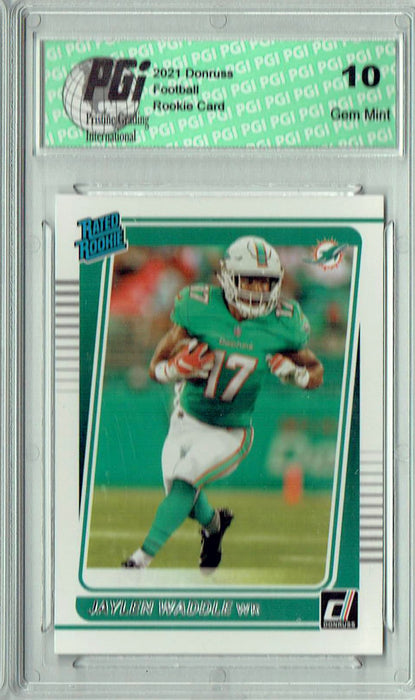 Jaylen Waddle 2021 Donruss Football #263 Gem Mint Rookie Card PGI 10