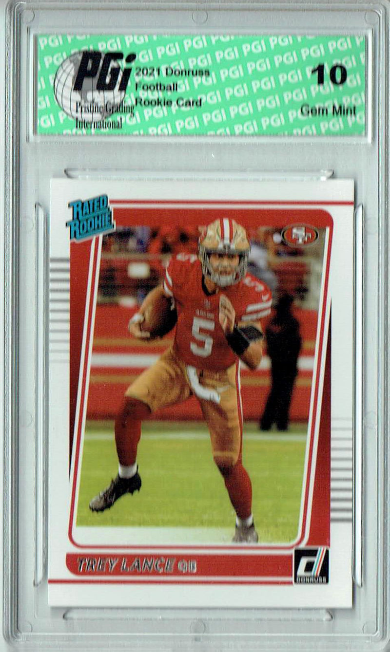 Trey Lance 2021 Donruss Football #254 Gem Mint Rookie Card PGI 10