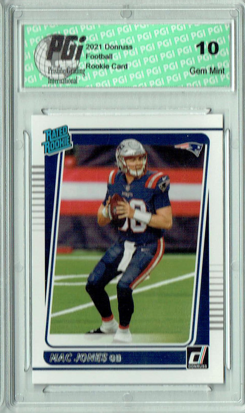 Mac Jones 2021 Donruss Football #255 Gem Mint Rookie Card PGI 10