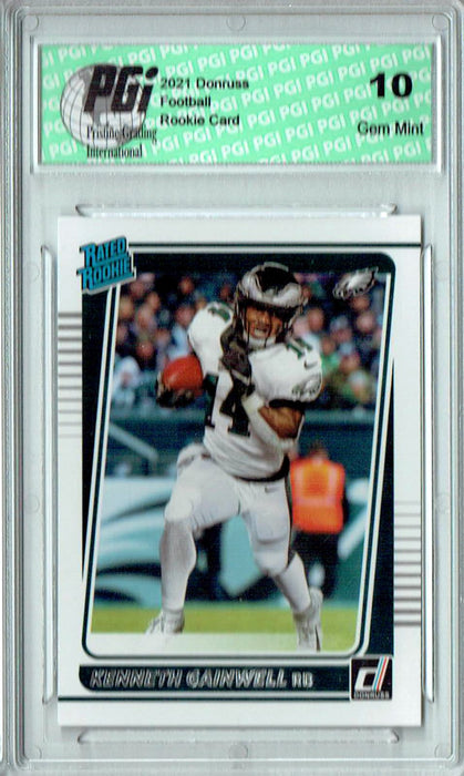 Kenneth Gainwell 2021 Donruss Football #267 Gem Mint Rookie Card PGI 10