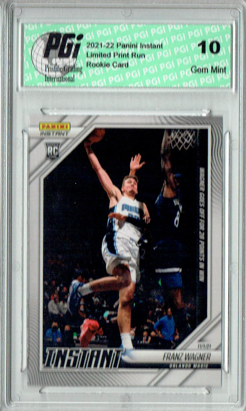 Franz Wagner 2021 Panini Instant #24 Crazy Low Print Run 1/99 Rookie Card PGI 10