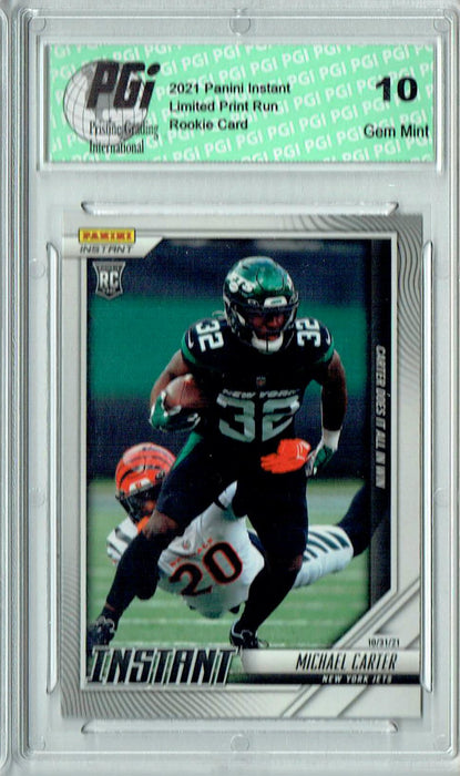 Michael Carter 2021 Panini Instant #85 SP! Only 198 Ever Made Rookie Card PGI 10