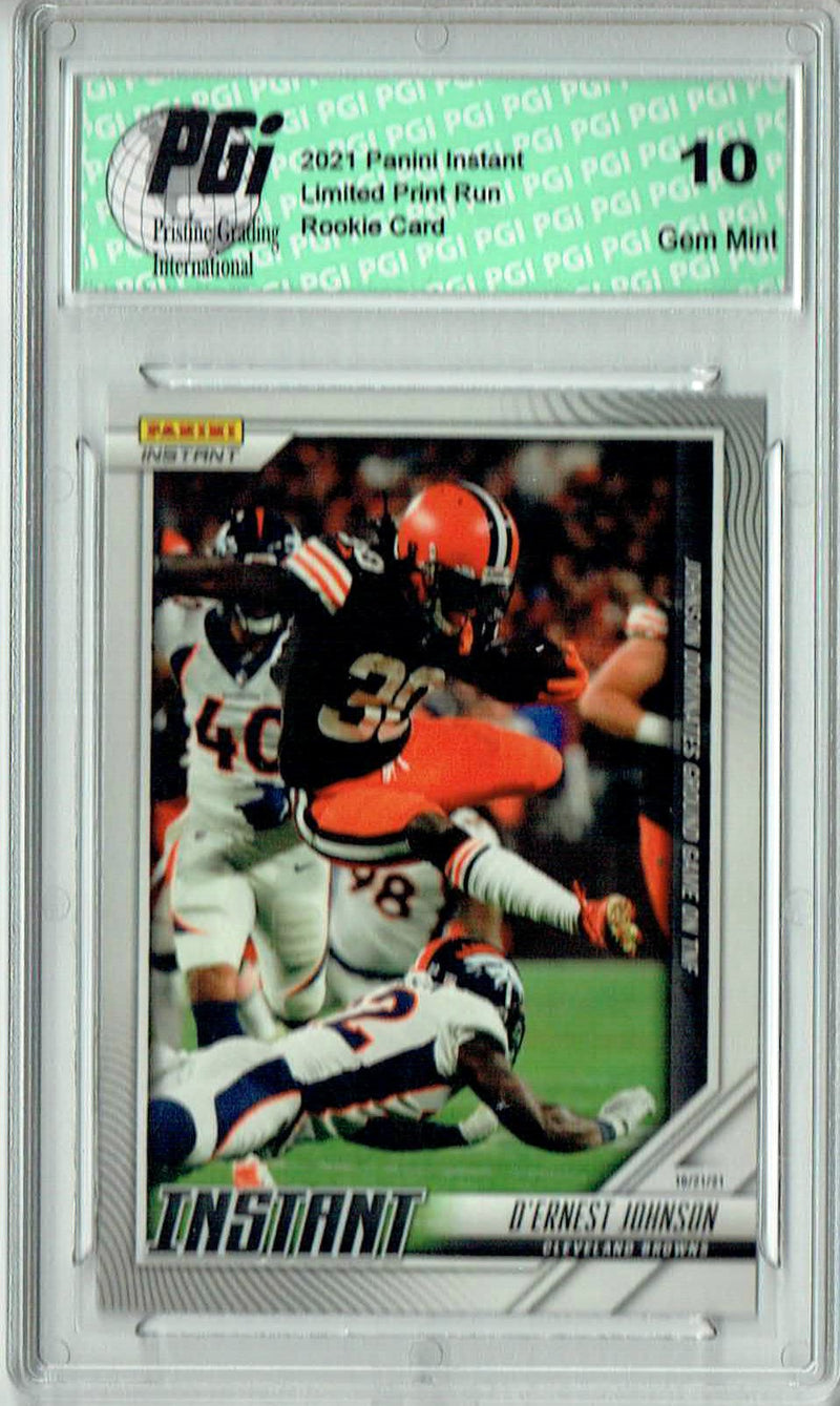 D'Ernest Johnson 2021 Panini Instant #74 Just 236 Printed! Rookie Card PGI 10