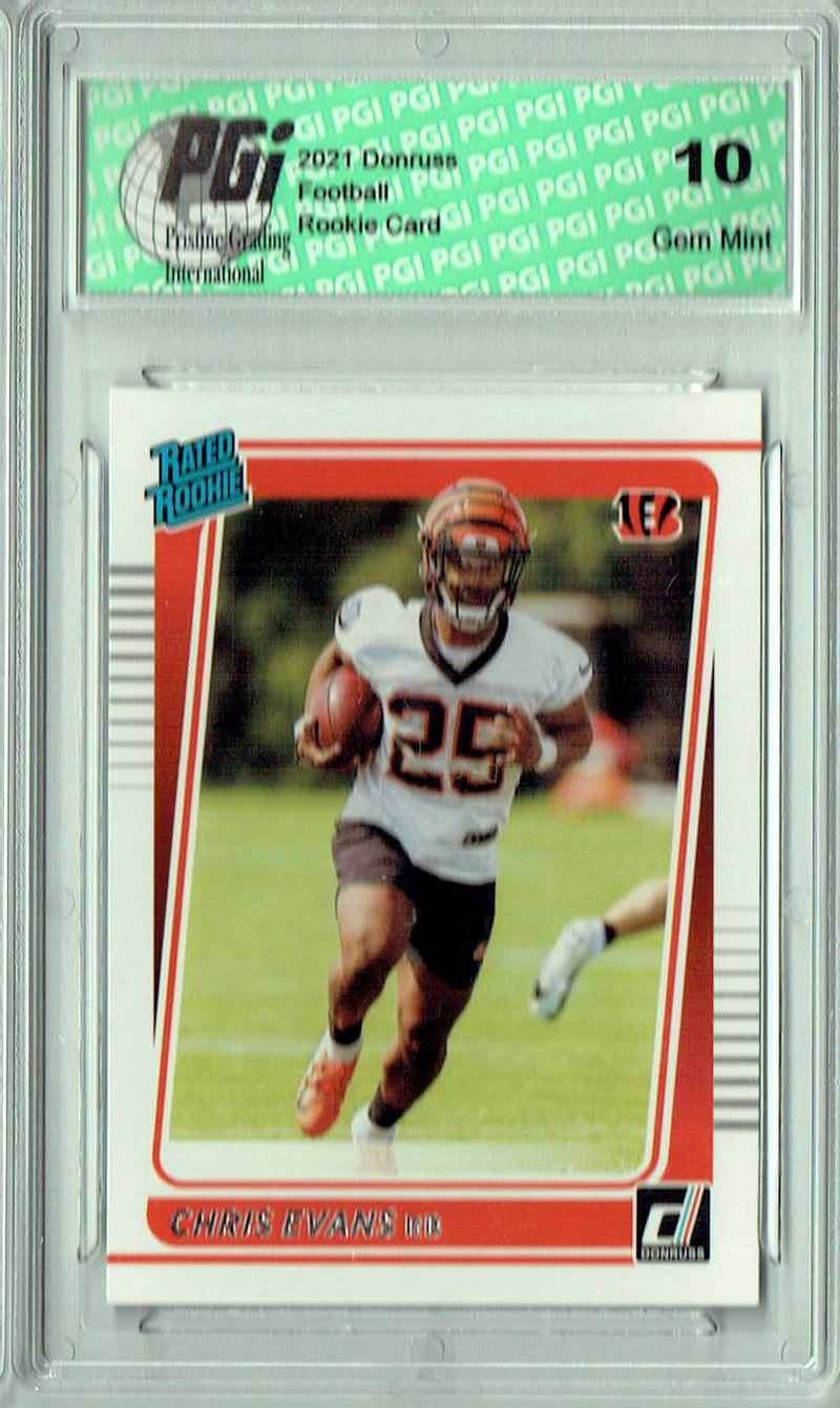 Chris Evans 2021 Donruss Football #314 Gem Mint Rookie Card PGI 10
