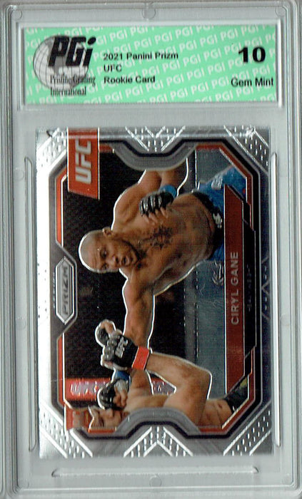 Ciryl Gane 2021 Panini Prizm #184 UFC Heavyweight Rookie Card PGI 10