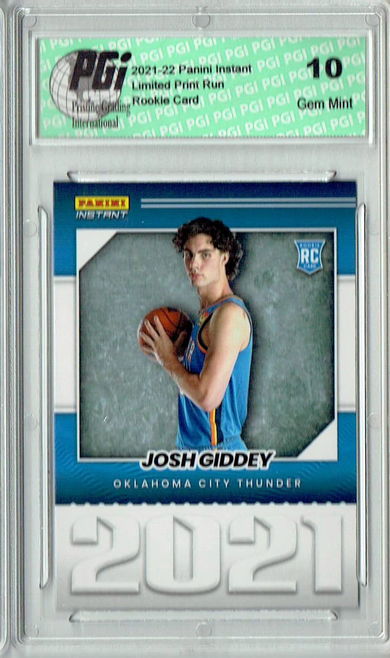 Josh Giddey 2021 Panini Instant #YO-6 Year One 1/387 Made Rookie Card PGI 10