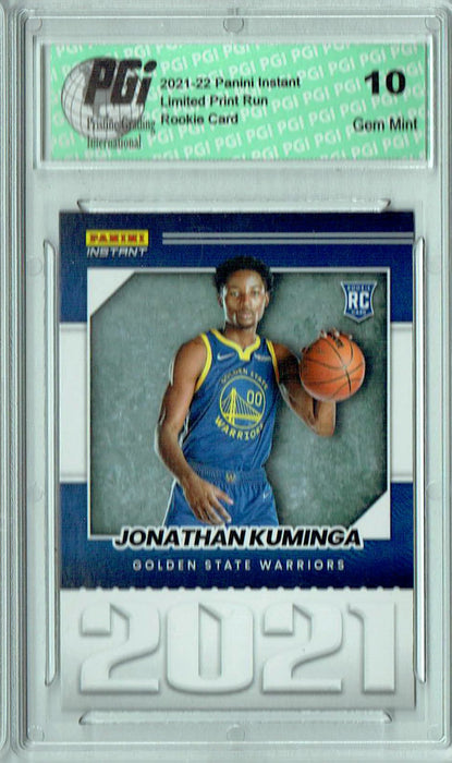 Jonathan Kuminga 2021 Panini Instant #YO-7 Year One 1 of 387 Rookie Card PGI 10