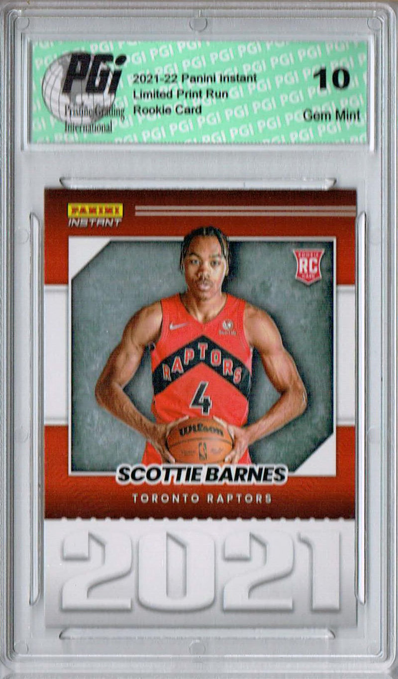 Scottie Barnes 2021 Panini Instant #YO-4 Year One 1/387 Made Rookie Card PGI 10