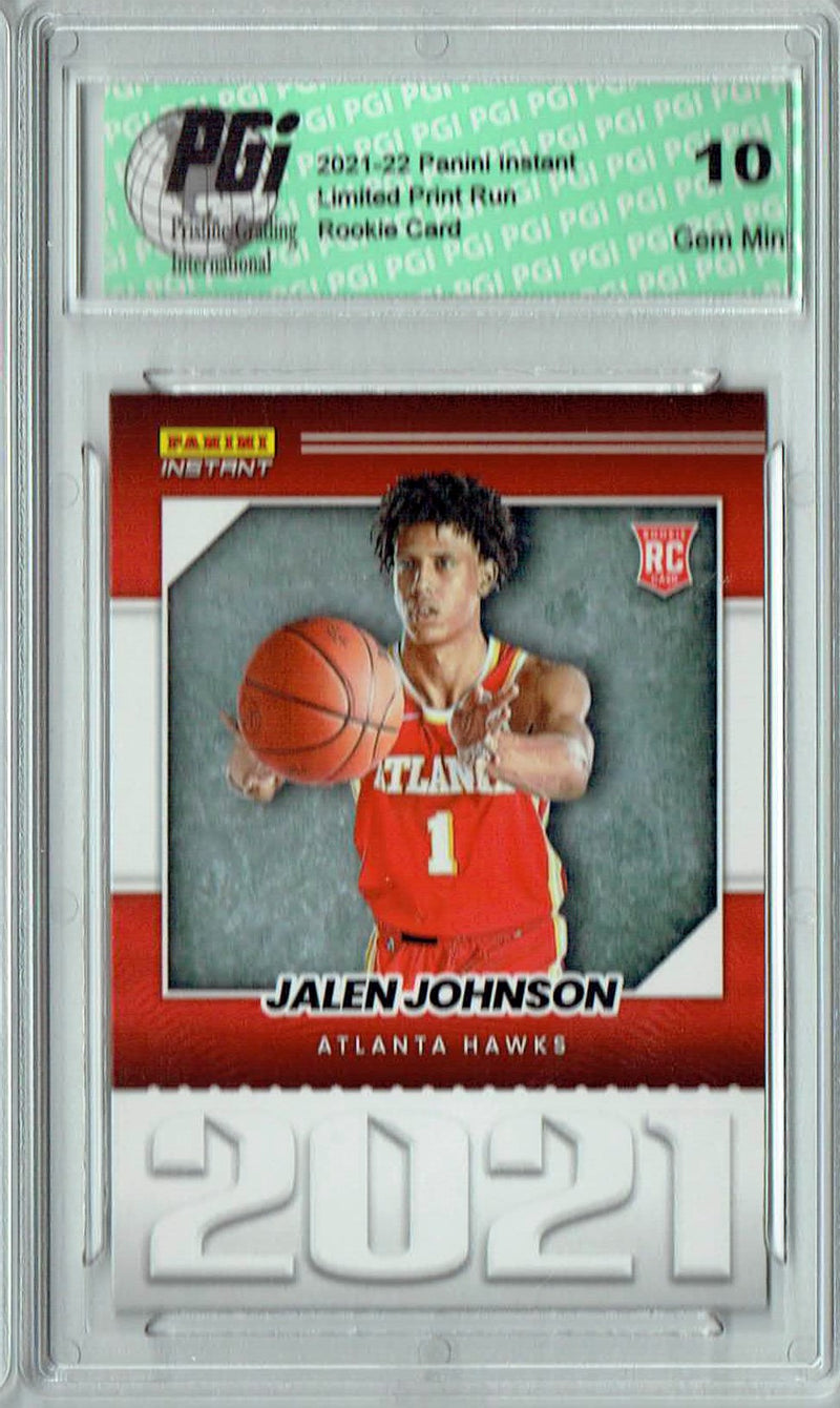 Jalen Johnson 2021 Panini Instant #YO-19 Year One 1/387 Made Rookie Card PGI 10