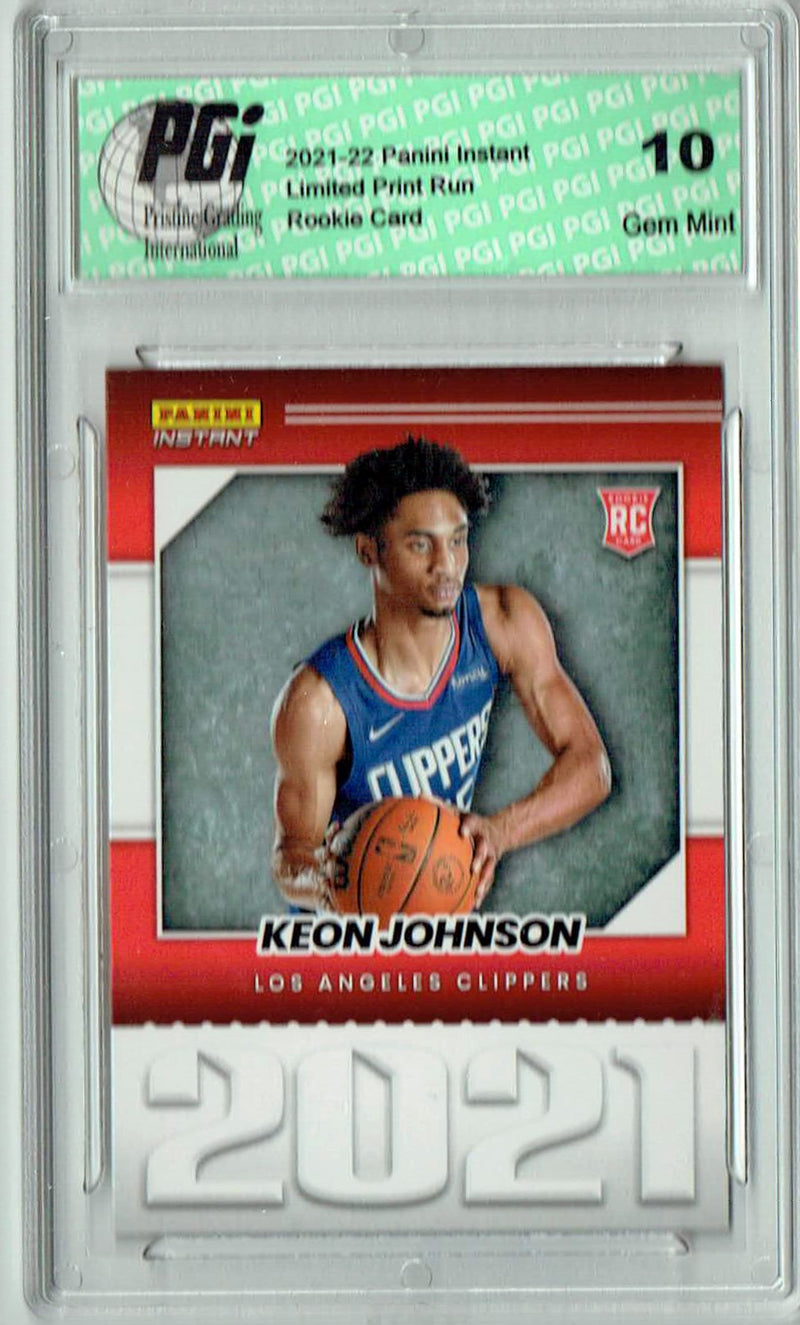Keon Johnson 2021 Panini Instant #YO-20 Year One 1/387 Made Rookie Card PGI 10