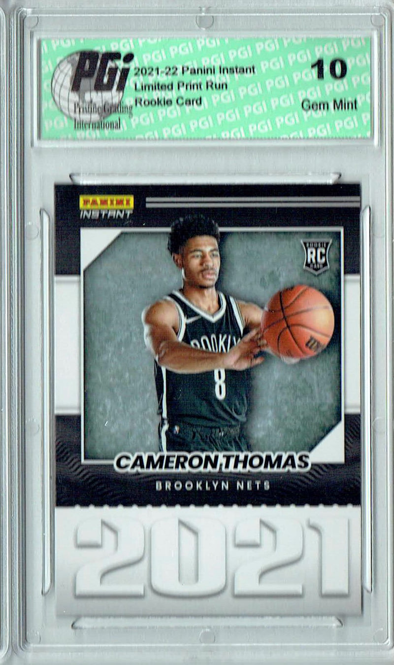 Cameron Thomas 2021 Panini Instant #YO-26 Year One 1/387 Made Rookie Card PGI 10