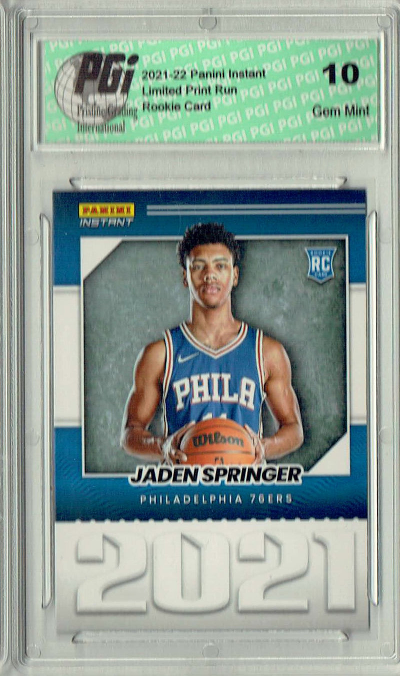 Jaden Springer 2021 Panini Instant #YO-27 Year One 1/387 Made Rookie Card PGI 10