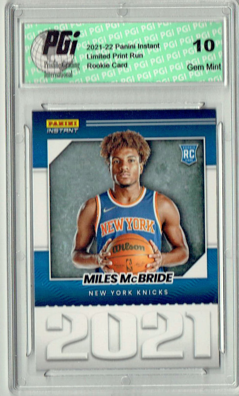 Miles McBride 2021 Panini Instant #YO-30 Year One 1/387 Made Rookie Card PGI 10
