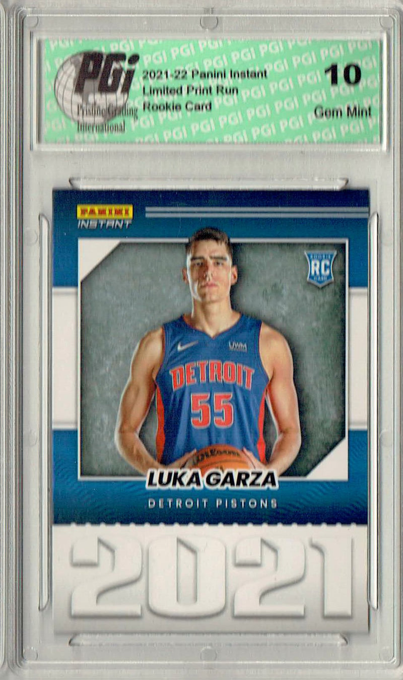Luka Garza 2021 Panini Instant #YO-37 Year One 1/387 Made Rookie Card PGI 10