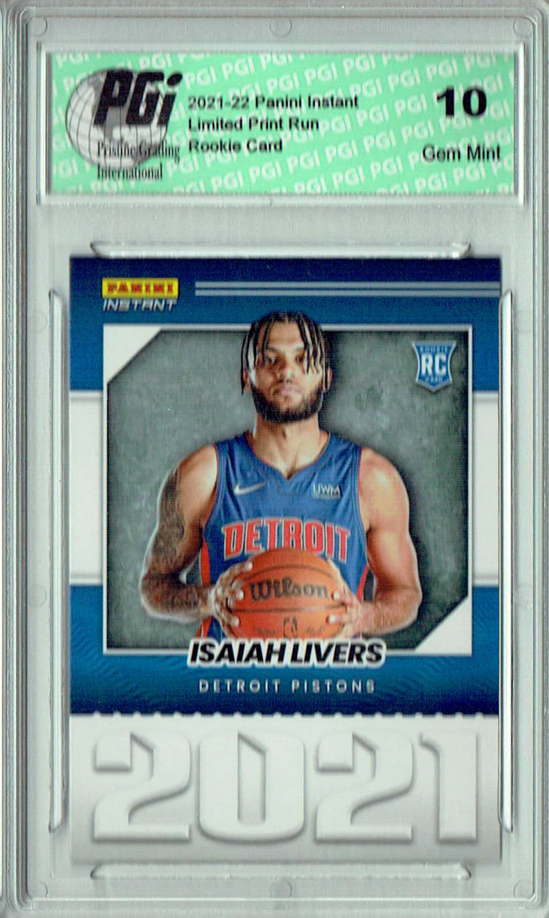 Isaiah Livers 2021 Panini Instant #YO-33 Year One 1/387 Made Rookie Card PGI 10
