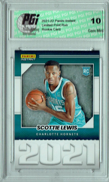 Scottie Lewis 2021 Panini Instant #YO-39 Year One 1/387 Made Rookie Card PGI 10