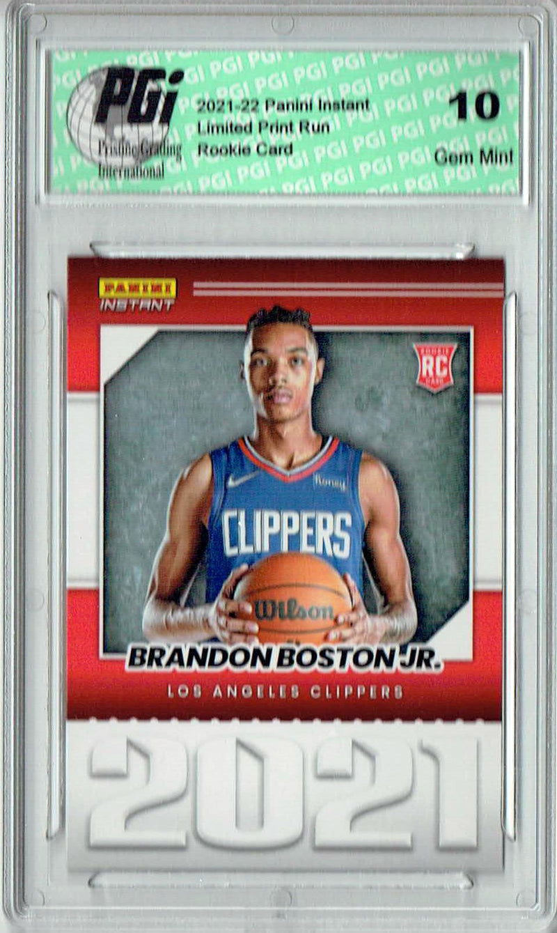 Brandon Boston Jr. 2021 Panini Instant #YO-35 Year One 1/387 Rookie Card PGI 10
