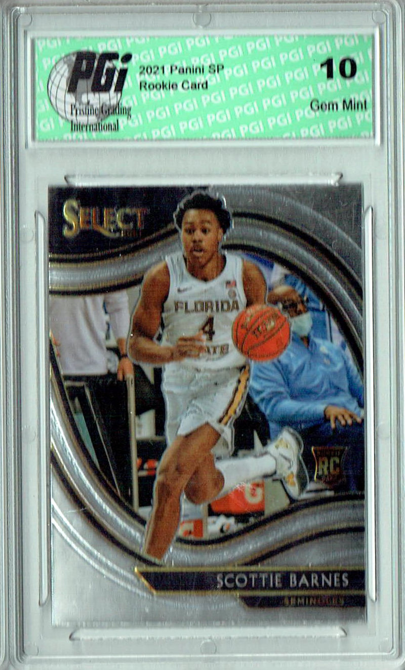 Scottie Barnes 2021 Select #282 Rookie Card PGI 10 Toronto Raptors