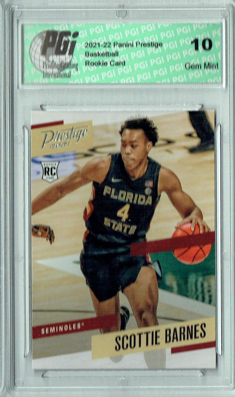 Scottie Barnes 2021 Prestige #375 Rookie Card PGI 10 Toronto Raptors