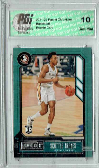 Scottie Barnes 2021 Chronicles Playbook #324 Rookie Card PGI 10 Toronto Raptors