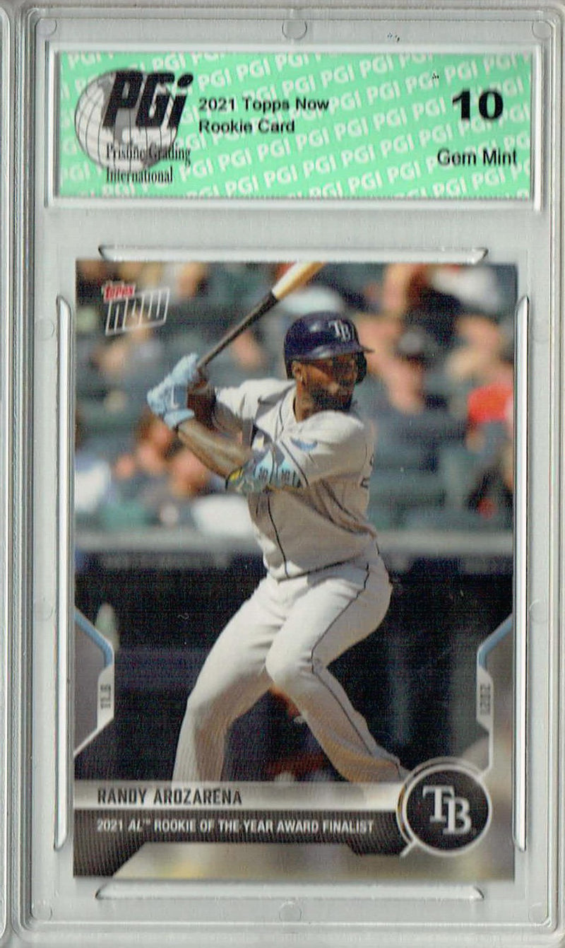 Randy Arozarena 2021 Topps Now #OS-04 ROY Finalist 1/318 Made Rookie Card PGI 10