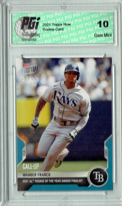 Wander Franco 2021 Topps Now #OS-05 Blue SP,  #35/49 Rookie Card PGI 10