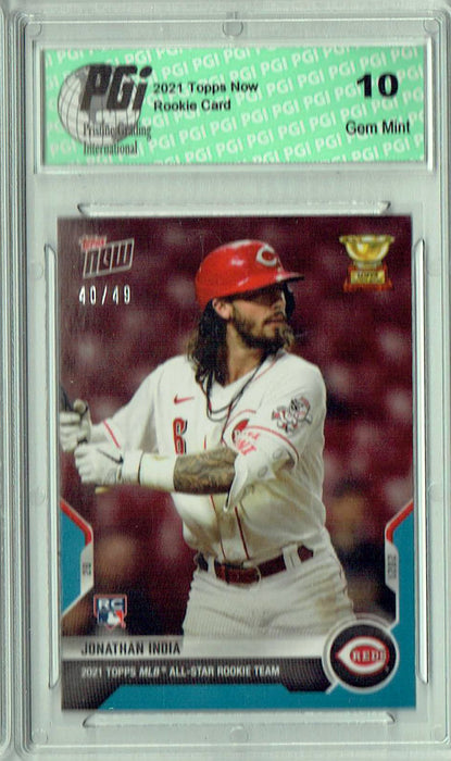 Jonathan India 2021 Topps Now #RC-3 Blue SP,  #40/49 Rookie Card PGI 10