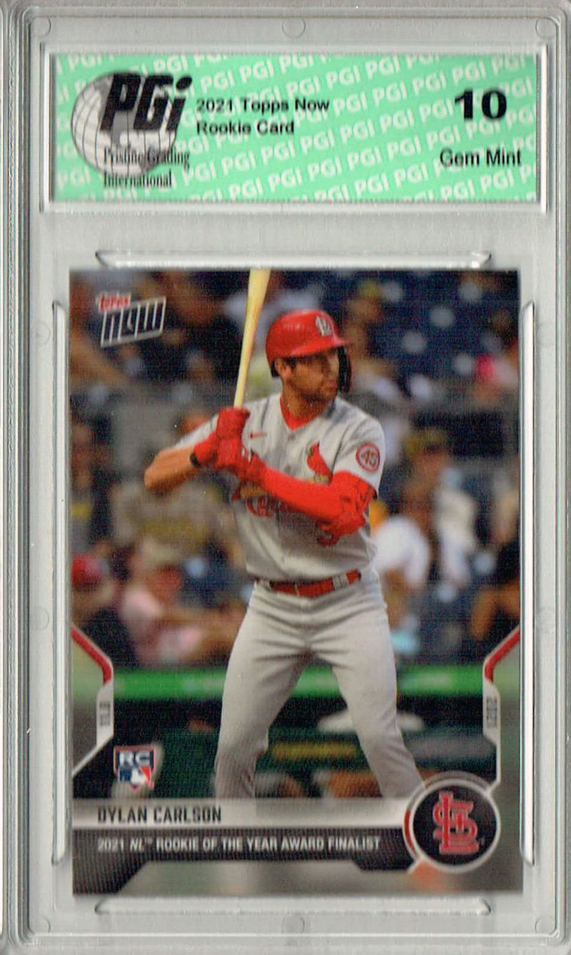 Dylan Carlson 2021 Topps Now #OS-07 ROY Finalist 1/740 Made Rookie Card PGI 10