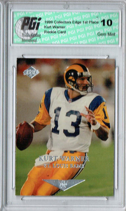 Kurt Warner 1999 Collectors Edge #201P Silver Rams HOF Rookie Card PGI 10